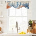 thumbnail image 4 of Sea Corals Seahorse Tie Up Valances Curtain, Adjustable Kitchen Summer Beach Sea Stars Retro Texture Valances for Windows Decor, Rod Pocket Short Curtains Set for Bedroom/Bathroom, 42"x12", 4 of 9