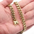 thumbnail image 2 of EOEMY 8mm-18mm Fashion Mens Chain Gold Miami Curb Cuban 316L Stainless Steel Necklace-10mm-28Inch Or 71Cm-Gold, 2 of 6