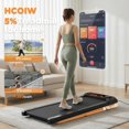 thumbnail image 5 of Hind Walking Pad, Under Desk Treadmill with 5% Incline, 2.5HP Portable Compact Treadmill for Home Office Exercise, 265 Lbs Weight Capacity, Red, 5 of 6