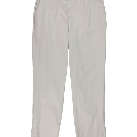 Alfani Womens Tummy Control Cropped Casual Trouser Pants, Beige, 2