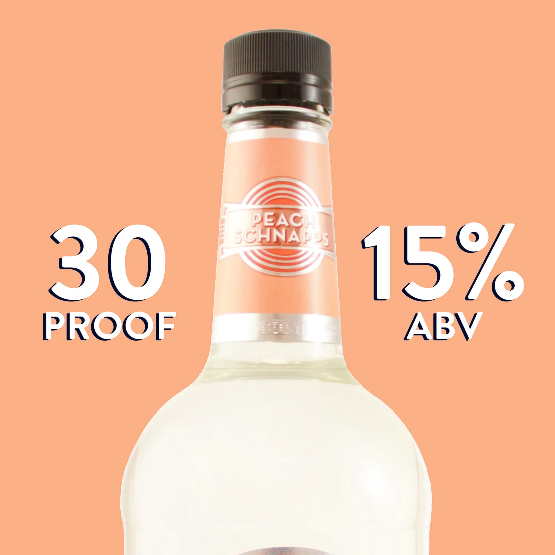 Mr. Boston Peach Schnapps Liqueur, 750ml, 15% Alcohol, Cocktail Mixers