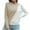 Beige, variant on Womens Fall Fashion 2022! QLEICOM Sweaters for Women, Women Casual Fashion Solid Hollow Out Pullover Long Sleeve Round-Neck Sweater On Clearance