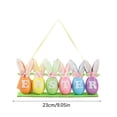 thumbnail image 3 of zhangmingg Easter Egg Ornament Decorative Desktop Display with Rabbit Figurines for Home and Seasonal Celebration, 3 of 7