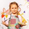 thumbnail image 3 of Pioneer Flower Floral Print Pattern Kids Aprons for Girls and Boys,Adjustable Neck Strap Toddler Aprons for Kids Cooking Baking, 3 of 7