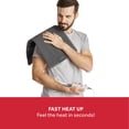 thumbnail image 3 of Sunbeam 12" x 24" King-Size Heating Pad with Compact Storage, Gray, 3 of 6