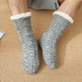 thumbnail image 1 of Slipper Fuzzy Socks Non Slip Winter Warm Soft Fluffy Cozy Fleece Lining Home Socks,Gray Man, 1 of 9