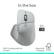 Logitech MX Master 4, Ergonomic Wireless Mouse with Advanced Performance Haptic Feedback, Pale Gray