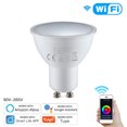 thumbnail image 1 of WiFi Smart Bulb Light LED 5W 90-265V 2800K-6200K+RGB GU10 Luz regulable Teléfono APP Control remoto Eccomum Bombilla LED, 1 of 5