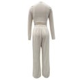 thumbnail image 6 of QSXADF Fall 2 Piece Sweatsuits Women Casual Tracksuit Set Solid Crew Neck Long Sleeve Drawstring Waist Pocket Pants Set Comfortable Women Fall Winter Outfits, 6 of 6