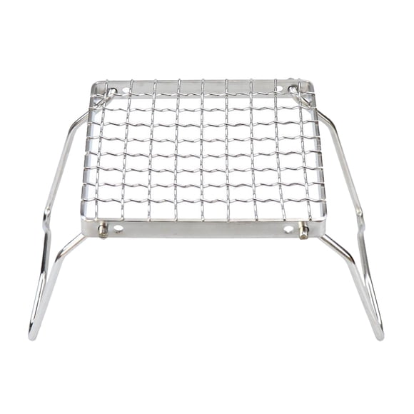 Parrilla plegable de acero inoxidable para fogatas, para mochileros, de 24 x 16 cm, ideal para acampar, cocinar al aire libre, hacer picnics y asar.