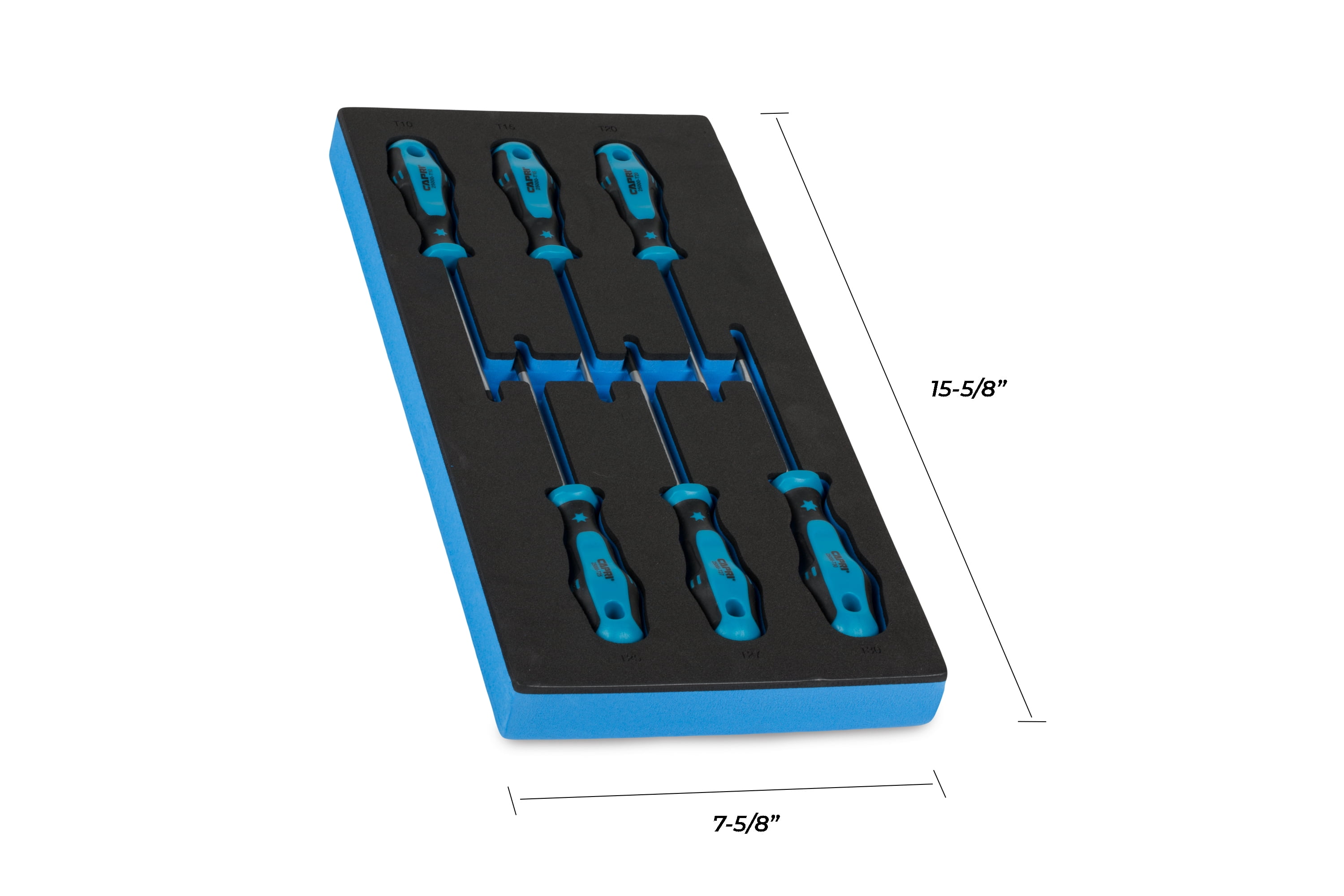 Capri Tools Kontour Star Screwdriver Set, 6-Piece with The Mechanics Tray