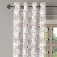 thumbnail image 2 of Ambesonne Vintage Grommet Curtain, Rustic Sprigs Wild Poenies, 50" x 108", Burgundy White, 2 of 6