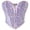 Purple, variant on HCYSFG Women Halloween Corset Top Floral Lace Detail Sweetheart Neck Sleeveless Bow Accent Front Closure Bodice Gothic Party Wear