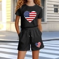 thumbnail image 2 of SELONE Girls Summer Sets 2 Piece 4th of July Big Kids Clothing Short Sleeve Shirts and Shorts Patriotic Graphic Outfits, 2 of 5