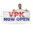 thumbnail image 2 of VPK Now Open Banner Sign 36 Inch x 96 Inch | 13 oz Vinyl with Metal Grommets | Heavy-Duty Single-Sided Outdoor Durable Printed High-Quality Weatherproof | Made in the USA, 2 of 6