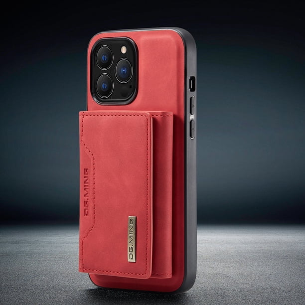 Funda de cuero magnética desmontable 2 en 1 para IPhone 13 12 14 11 Pro Max Xs XR 7 8 Plus Se2020, funda tipo billetera, bolsillo para tarjetas Tan Jianjun unisex