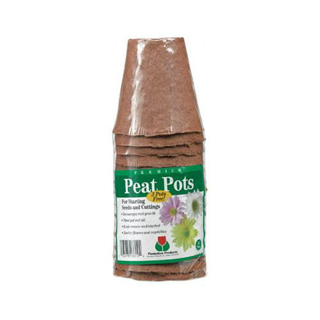 Plantation Products FR312B Peat Pot Pack, 3-In. Round, 15-Pk. - Quantity