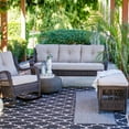 thumbnail image 4 of SAFAVIEH Courtyard Blair Checkered Indoor/Outdoor Area Rug, Rust/Light Grey, 2'7" x 5', 4 of 4