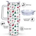 thumbnail image 3 of Christmas 40 OZ Tumbler with Handle Stainless Steel Coffee Travel Mug Christmas Tree Cafe Tumblers for Home Office Supplies Tumbler for Outdoor Sports Wedding, 3 of 6