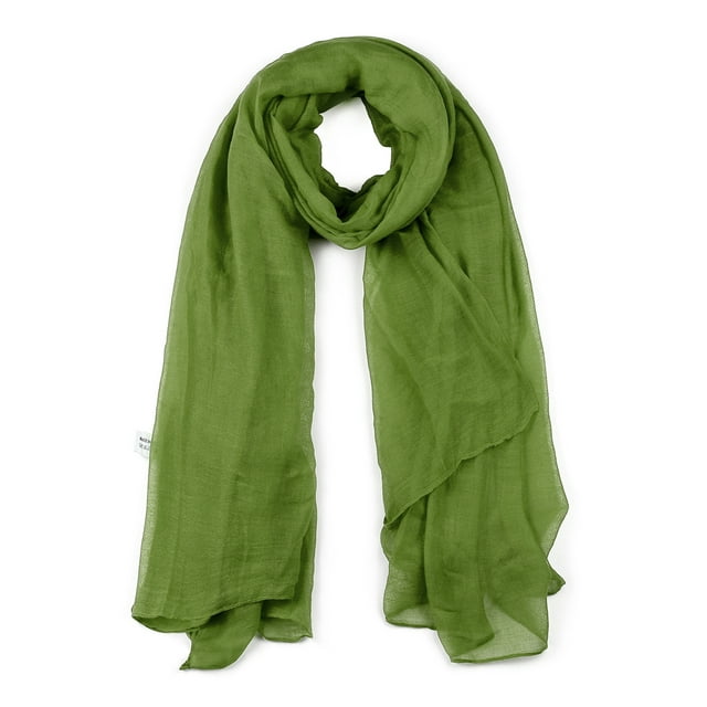 INSPIRAR CHIC Ropa de baño unisex ligera para playa, gran bufanda clásica suave de color sólido 75"x 39" verde