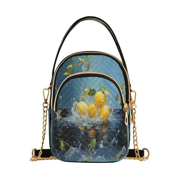 ALAZA Chain Crossbody Bags for Women Lemon in Water Shoulder Handbag Phone Purse