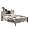 thumbnail image 6 of OKD Modern Farmhouse Full Platform Bed with Bookcase Headboard Storage and Charging Station, No Box Spring Needed, Light Rustic Oak, 6 of 9