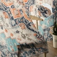 thumbnail image 5 of Rustic Geometric, Sheer Curtains 72 Inches Long 2 Panels Set, Window Sheer Curtains for Living Room/Bedroom, Farmhouse Shabby Chic Ethnic Tribal Light Filtering Rod Pocket Curtain 52'' x 72'' x 2, 5 of 7