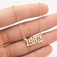 thumbnail image 6 of harmtty 1980-2019 Birth Year Number Charm Pendant Stainless Steel Chain Necklace Jewelry,Golden 1998#, 6 of 8