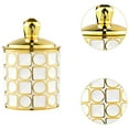 thumbnail image 2 of Small Food Storage Jar 10*16 Square Pattern - Milky White Gold, Storage Canister Sealed Storage Tank Airtight Utensils with Lids Storage Jar Coffee Storage for Flour Sugar, 2 of 9