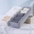 thumbnail image 4 of Cajón Divisor Armario Ropa interior Calcetines Organizador Contenedor Caja de almacenamiento, Multifunción, Fácil de llevar, Fa Blanco Soledad Cesta de almacenamiento ahuecada, 4 of 10