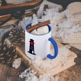 thumbnail image 5 of 3dRose, Print of I Love Lighthouses On Navy Lighthouse, 15oz Two-Tone Blue Mug, 5 of 7