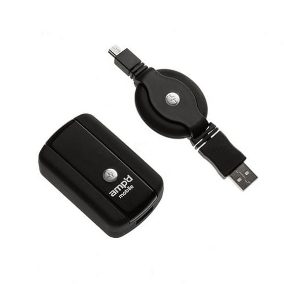 2-in-1 Home Wall Travel Charger Retractable USB Data Cable Compatible With Motorola K1 KRZR, i335, Bali, Active W450 - Sharp Sidekick Slide LX 2009 2007, 2008 - Sony Aino u10