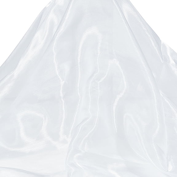 4.37 Yards Sheer Fabric 61 Inch Wide Polyester Mesh Fabrics White Bridal Solid Sheer for Wedding Dress DIY Costume Accessories Birthday Party Event Decor DIY