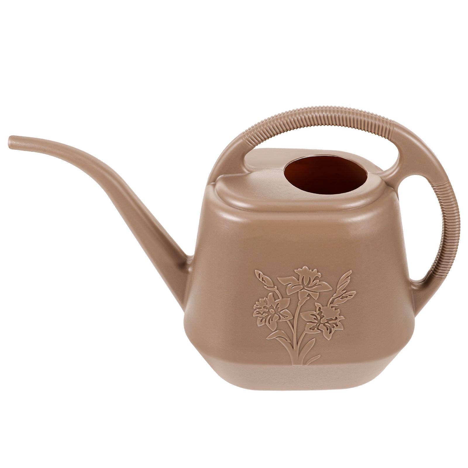 FRCOLOR Grey Plastic Watering Can with Long Spout for Small Plants and Daily Use 7.5 Inch