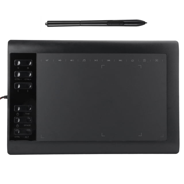 Tableta de dibujo Tableta de dibujo gráfico Tablero de dibujo Tablero de dibujo digitalizador 1060plus Tableta de dibujo gráfico Tablero de dibujo digitalizador 10x6Tableta de dibujo Mgaxyff No