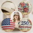thumbnail image 3 of US Vintage Country Style 250th Anniversary Hat Floral American Flag Baseball Cap USA 250th Anniversary Hat, 3 of 6