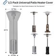 thumbnail image 3 of Housses Imperméables pour Chauffage de Patio Extérieur avec Fermeture Éclair et Sac de Rangement, Housse de Chauffage Robuste au Propane Antipoussière, Résistante aux UV et Coupe-Vent pour Chauffage sur Pied, 1 Paquet-89hx33dx19b Pouces Gris, 3 of 7