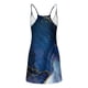 thumbnail image 5 of ICHUANYI Clearance Women's Casual Color Suspender V-Neck Pullover Sleeveless Dress(Navy, M) ICHUANYI WER2023081510703, 5 of 5