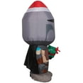 thumbnail image 4 of Gemmy Christmas Airblown Inflatable Inflatable Mandalorian with Gift Box, 3.5 ft Tall, grey, 4 of 4