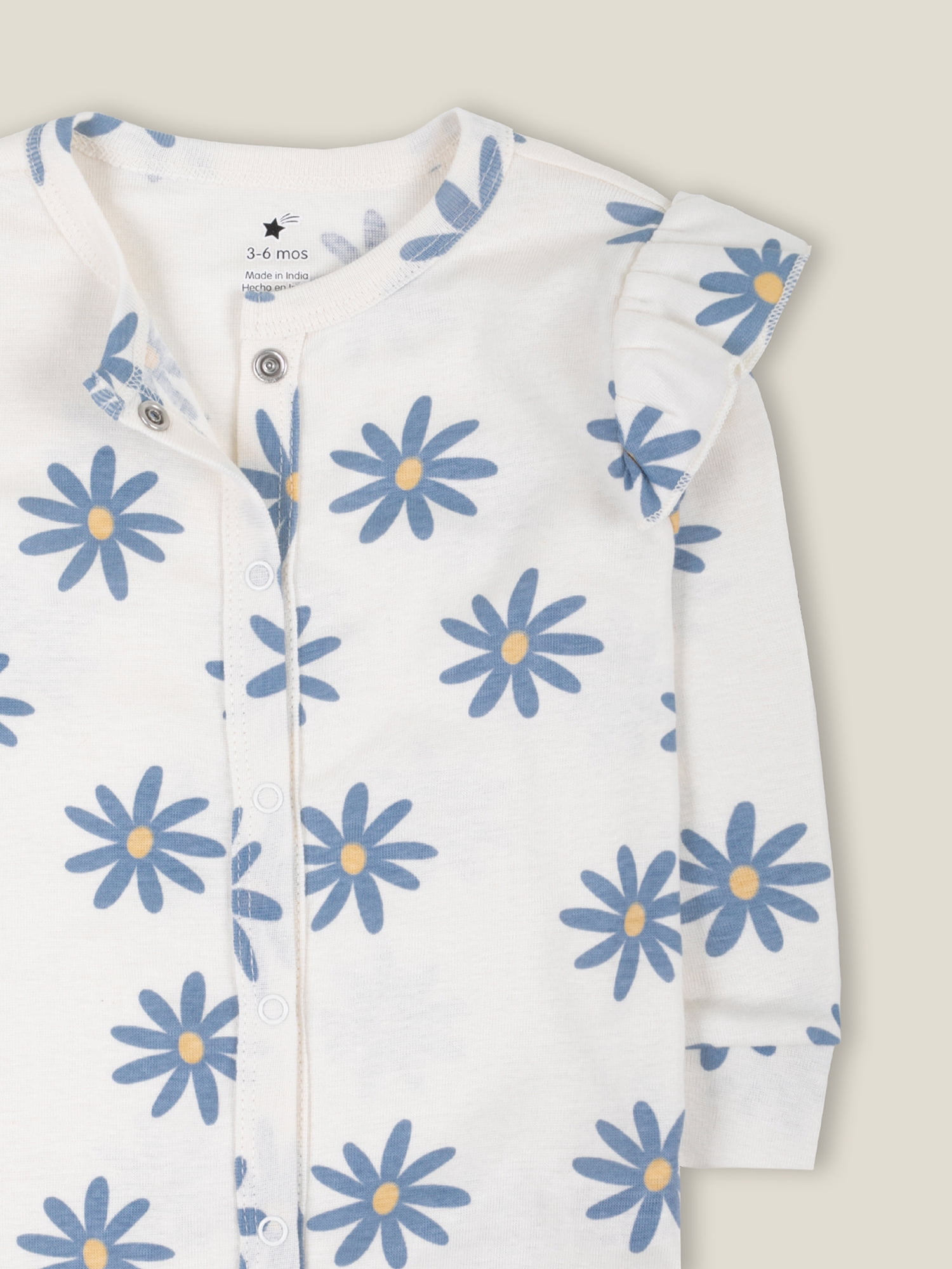 Little Star Organic Baby Girls 2Pk Coveralls, Size Newborn-12M