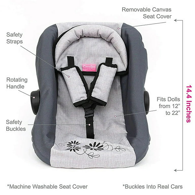 Baby Doll Accessory - Paradise Galleries Car Seat fits up to 22 dolls