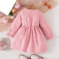 thumbnail image 5 of Mercatoo Kids Baby Girls Fall Winter Dress Long Sleeve Round Neck Dress P𝐚rty Dress Clothes Girls Solid Dress, 5 of 7