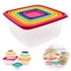 thumbnail image 1 of Juego de Almacenamiento de Alimentos de Plástico Rainbows, Multicolor, 14 Unidades, Ideal para Almacenar Sobras y Recalentar., 1 of 7