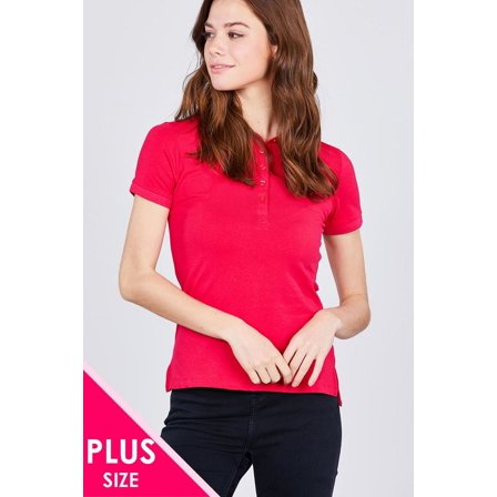 Classic Jersey Spandex Polo Top 1XL