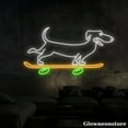 thumbnail image 4 of Glowneon Dachshund Dog Skateboard Neon Sign, Skate Boarding Led Sign, Skate Club Decor, Dog Sign, 4 of 5