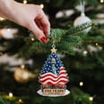 thumbnail image 4 of USA 250th Semiquincentennial Acrylic Christmas Tree Ornament, Patriotic Holiday Hanging Decoration for Home and Party, 10Pcs, 4 of 8