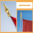 thumbnail image 3 of ETHZZLE Flag Pole Rings Golden Flagpole Topper PP Adjustable Height for Outdoor 1Set, 3 of 8