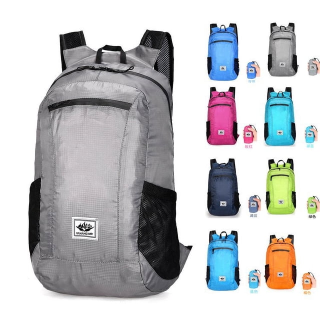 Mochila plegable colorida, impermeable, para exteriores, de gran capacidad, impresa, para viajes y deportes