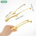 thumbnail image 3 of Uxcell 3 Pcs Korean and Japanese BBQ Tongs 10" 430 Stainless Steel Gold, 3 of 6