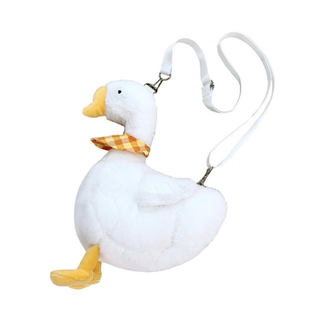 Bandolera de peluche Big White Goose Anime para niños, 22 x 11 x 27 cm